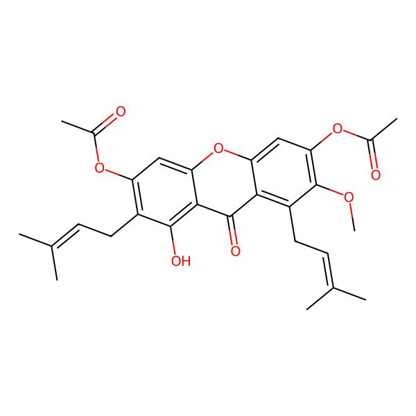 2D Structure of di-O-acetylmangostin