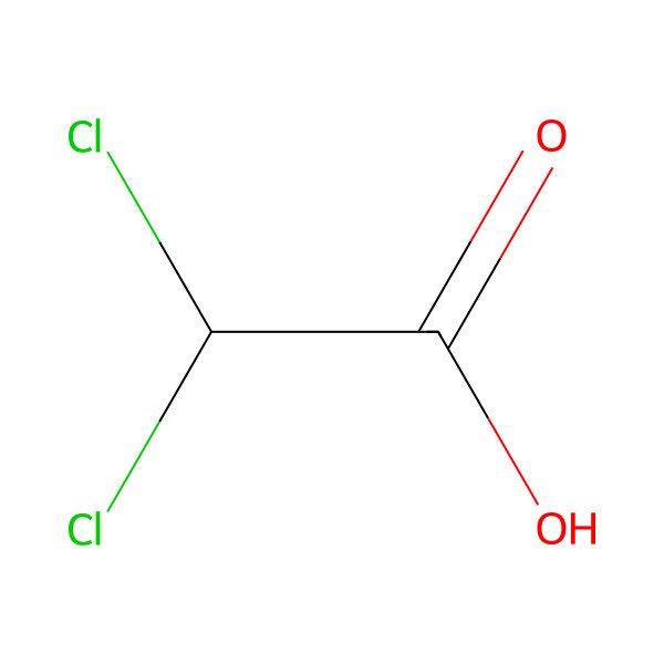 2D Structure of Dichloroacetic Acid 2D Structure of Dichloroacetic Acid