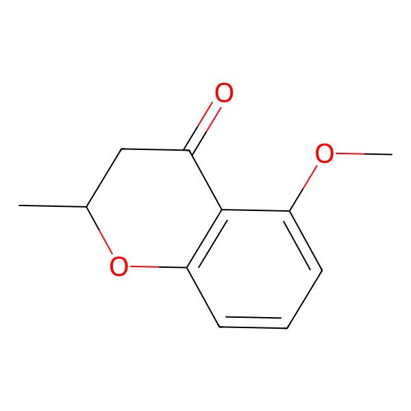 2D Structure of (2r)-2,3-Dihydro-2-methyl-5-methoxy-benzopyran-4-one