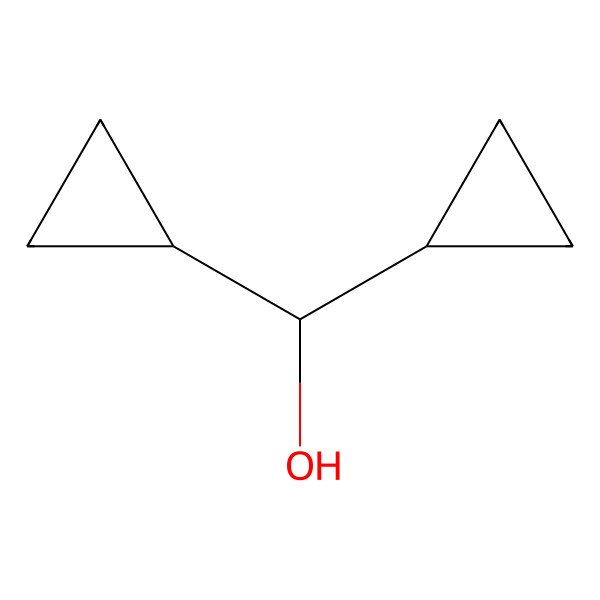 2D Structure of Dicyclopropylmethanol