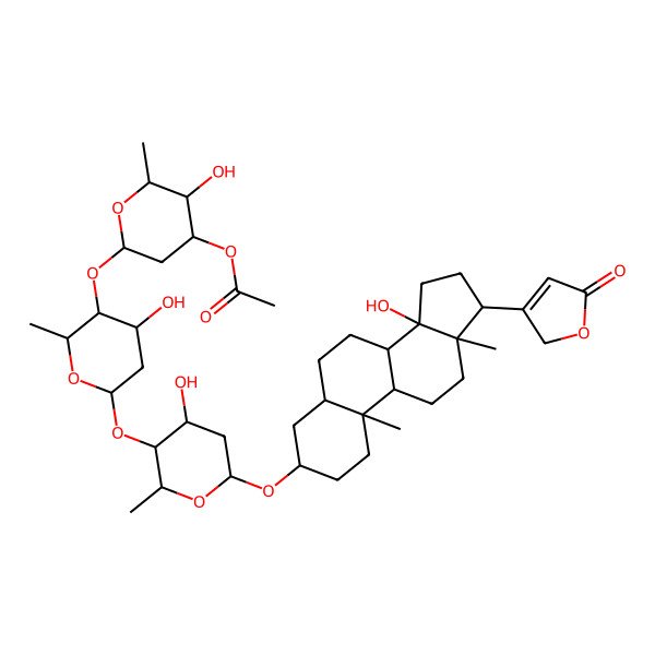 2D Structure of Digitoxin, acetate, alpha-