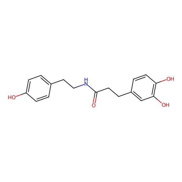 2D Structure of Dihydro-N-Caffeoyltyramine