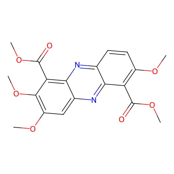 2D Structure of Dimethyl 2,3,7-trimethoxyphenazine-1,6-dicarboxylate 2D Structure of Dimethyl 2,3,7-trimethoxyphenazine-1,6-dicarboxylate