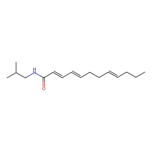 2D Structure of Dodeca-2E,4E,8Z-Trienoic Acid Isobutylamide