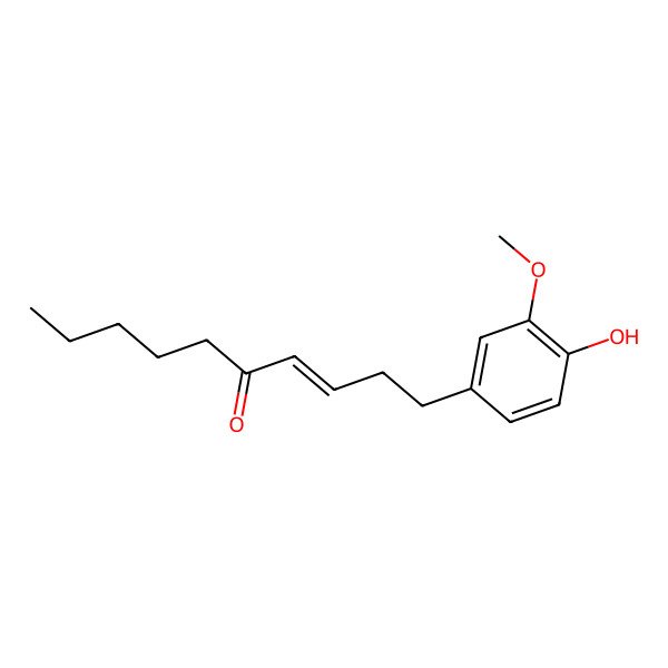 2D Structure of (E)-1-(4-hydroxy-3-methoxyphenyl)dec-3-en-5-one
