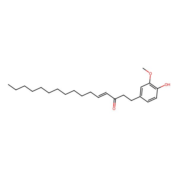 2D Structure of (E)-1-(4-Hydroxy-3-methoxyphenyl)hexadec-4-en-3-one 2D Structure of (E)-1-(4-Hydroxy-3-methoxyphenyl)hexadec-4-en-3-one