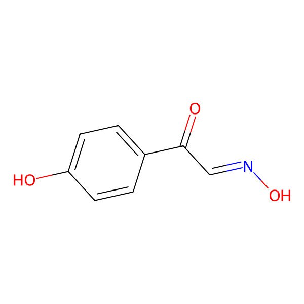 2D Structure of (2Z)-2-hydroxyimino-1-(4-hydroxyphenyl)ethanone