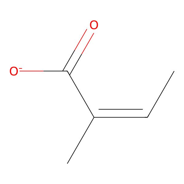 2D Structure of (E)-2-methylbut-2-enoate