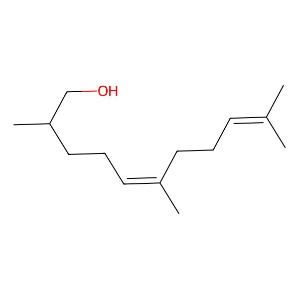 2D Structure of (E)-2,6,10-Trimethylundeca-5,9-dienol 2D Structure of (E)-2,6,10-Trimethylundeca-5,9-dienol