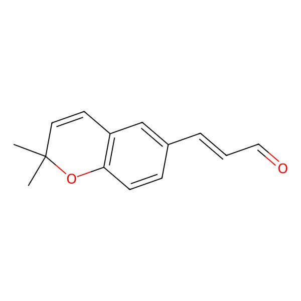 2D Structure of (E)-3-(2,2-Dimethyl-2H-1-benzopyran-6-yl)propenal