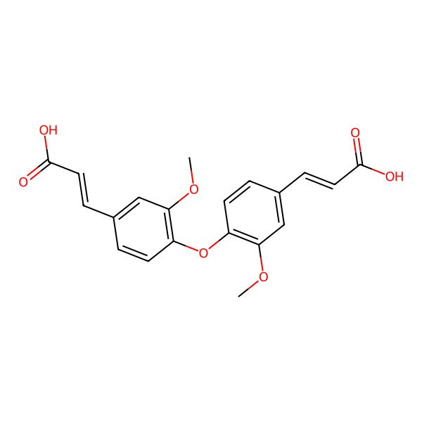 2D Structure of (E)-3-[4-[4-[(E)-2-carboxyethenyl]-2-methoxyphenoxy]-3-methoxyphenyl]prop-2-enoic acid