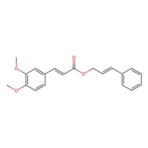 2D Structure of [(E)-3-phenylprop-2-enyl] (E)-3-(3,4-dimethoxyphenyl)prop-2-enoate