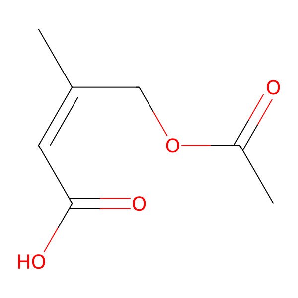 2D Structure of (E)-4-acetyloxy-3-methylbut-2-enoic acid