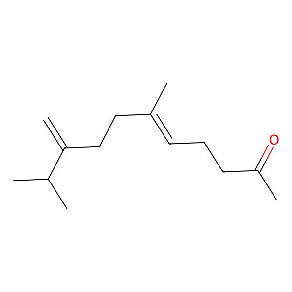 2D Structure of (E)-6,10-Dimethyl-9-methylene-5-undecen-2-one