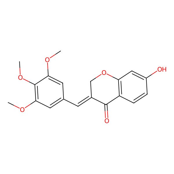 2D Structure of (e)-7-Hydroxy-3-(3',4',5'-trimethoxybenzylidene) chroman-4-one