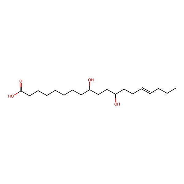 2D Structure of (E)-9,12-dihydroxynonadec-15-enoic acid