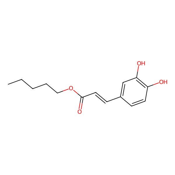 2D Structure of E-Caffeic acid pentyl ester
