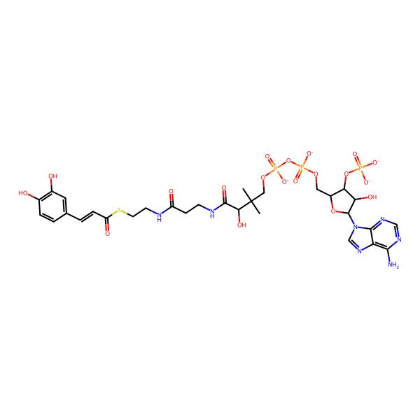 2D Structure of (E)-caffeoyl-CoA