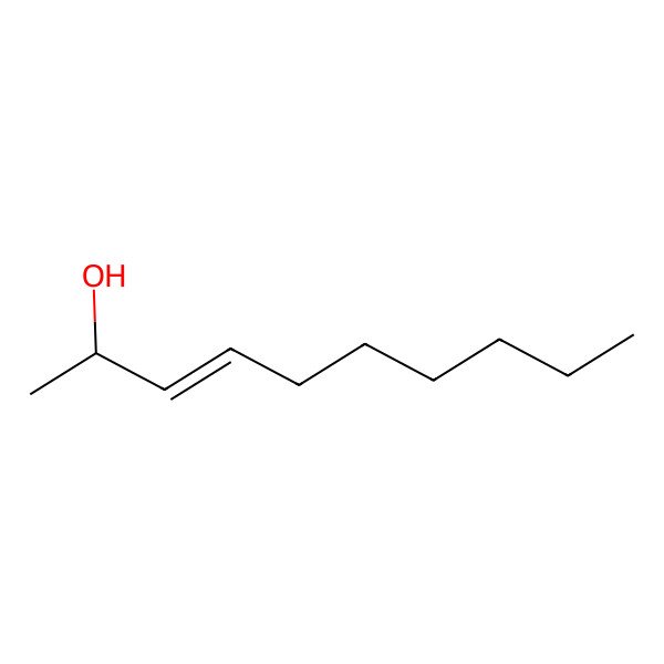 2D Structure of (E)-dec-3-en-2-ol