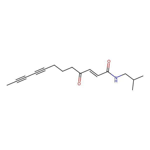 2D Structure of (E)-N-(2-methylpropyl)-4-oxododec-2-en-8,10-diynamide