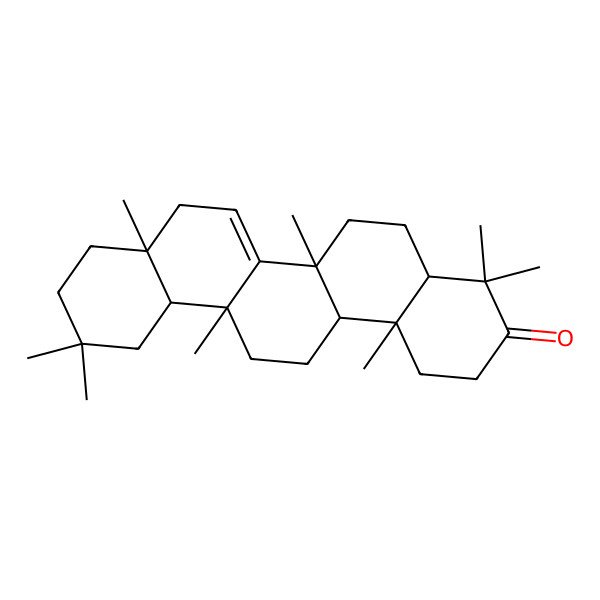 2D Structure of (6aR,6aS,8aR,14bR)-4,4,6a,6a,8a,11,11,14b-octamethyl-2,4a,5,6,8,9,10,12,12a,13,14,14a-dodecahydro-1H-picen-3-one 2D Structure of (6aR,6aS,8aR,14bR)-4,4,6a,6a,8a,11,11,14b-octamethyl-2,4a,5,6,8,9,10,12,12a,13,14,14a-dodecahydro-1H-picen-3-one