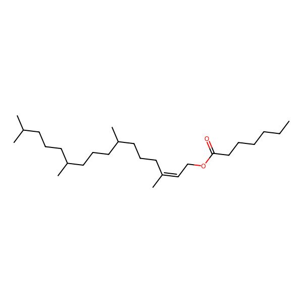 2D Structure of [(E,7R,11R)-3,7,11,15-tetramethylhexadec-2-enyl] heptanoate