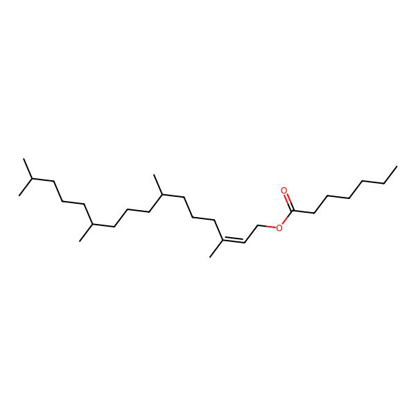 2D Structure of [(E,7R,11R)-3,7,11,15-tetramethylhexadec-2-enyl] heptanoate