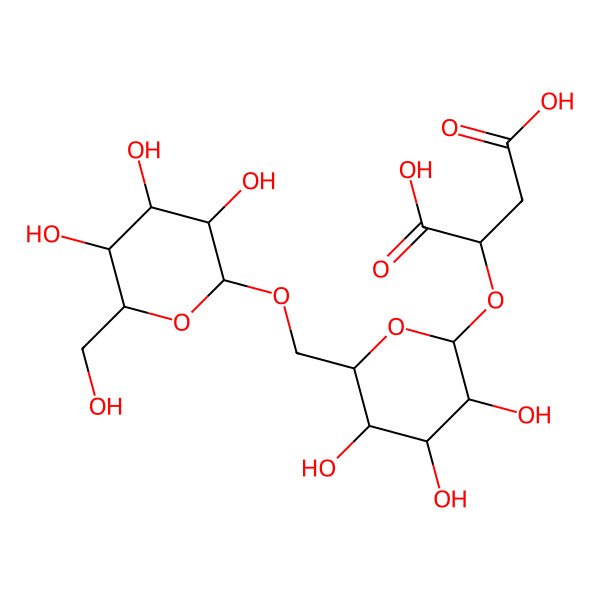 2D Structure of (2S)-2-[(2S,3R,4S,5S,6R)-3,4,5-trihydroxy-6-[[(2R,3R,4S,5S,6R)-3,4,5-trihydroxy-6-(hydroxymethyl)oxan-2-yl]oxymethyl]oxan-2-yl]oxybutanedioic acid