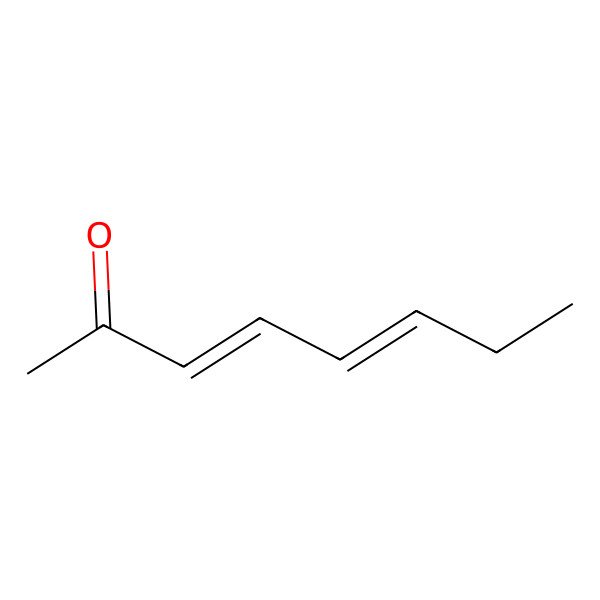 2D Structure of (E,E)-3,5-octadien-2-one