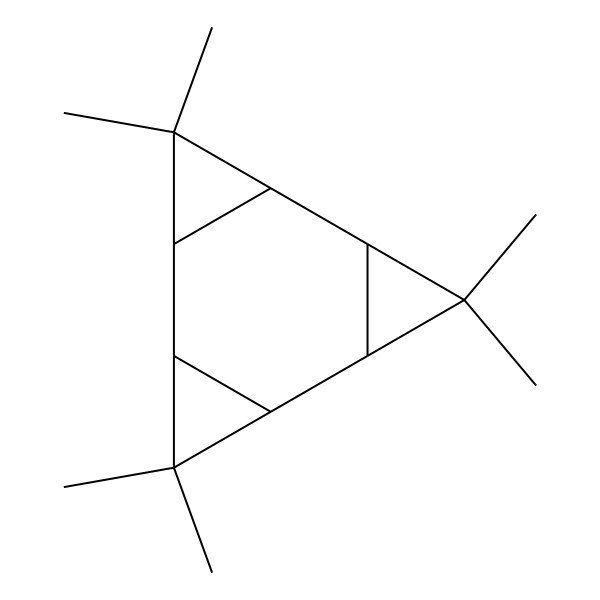 2D Structure of Tetracyclo(6.1.0.02,4.05,7)nonane, 3,3,6,6,9,9-hexamethyl-, (1alpha,2alpha,4alpha,5beta,7beta,8alpha)-