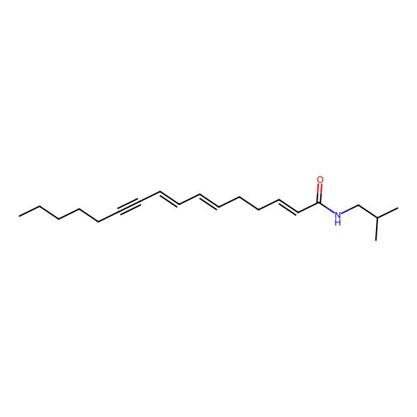 2D Structure of (E,E,E)-N-(2-Methylpropyl)hexadeca-2,6,8-trien-10-ynamide
