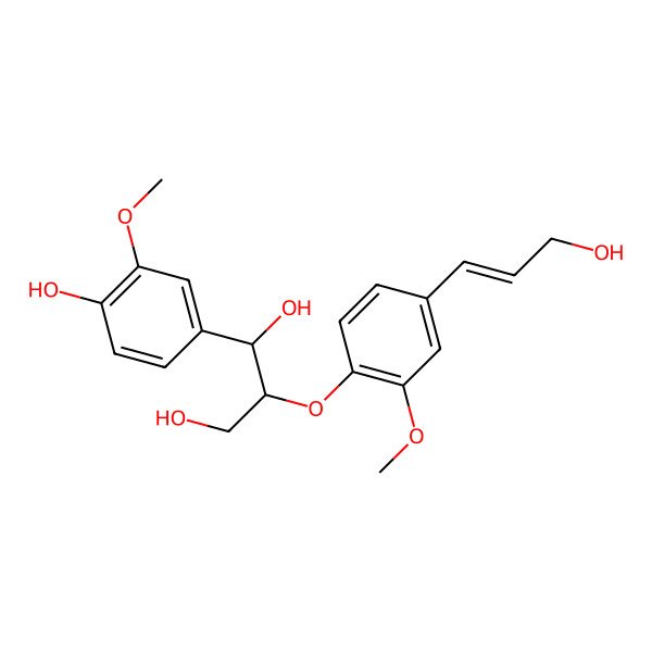 2D Structure of (1R,2S)-1-(3-Methoxy-4-hydroxyphenyl)-2-[2-methoxy-4-[(E)-3-hydroxy-1-propenyl]phenoxy]-1,3-propanediol