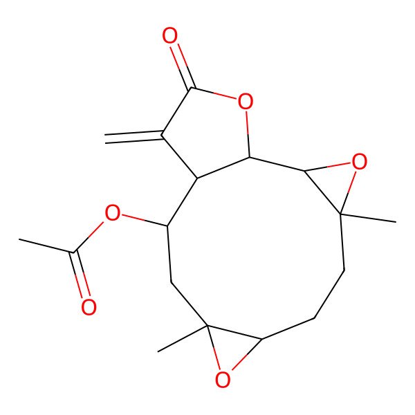 2D Structure of epi-Tulipinolide diepoxide 2D Structure of epi-Tulipinolide diepoxide