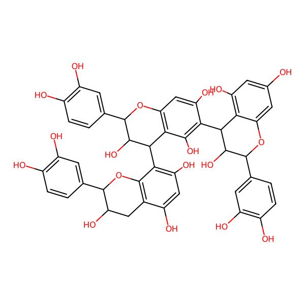 2D Structure of Epicatechin-(4beta->6)-epicatechin-(4beta->8)-catechin