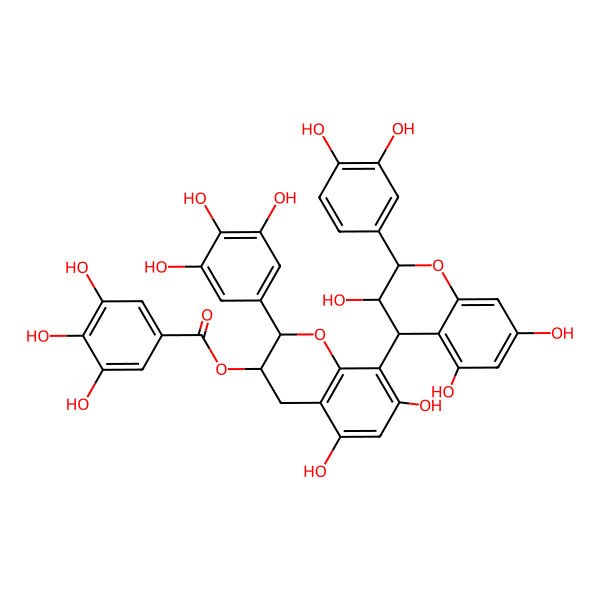 2D Structure of Epicatechin-(4beta->8)-epigallocatechin 3'-gallate