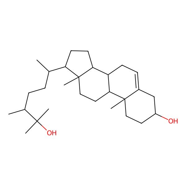 2D Structure of (3S,8S,9S,10R,13R,14S,17R)-17-[(2R,5S)-6-hydroxy-5,6-dimethylheptan-2-yl]-10,13-dimethyl-2,3,4,7,8,9,11,12,14,15,16,17-dodecahydro-1H-cyclopenta[a]phenanthren-3-ol