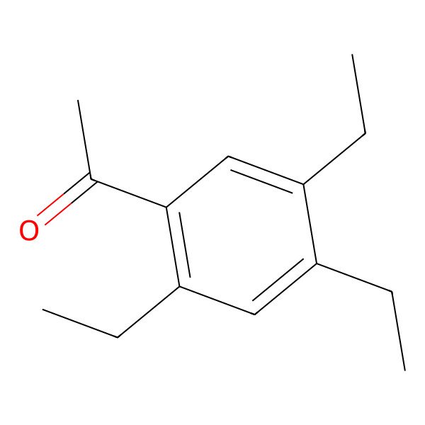 2D Structure of Ethanone, 1-(2,4,5-triethylphenyl)-
