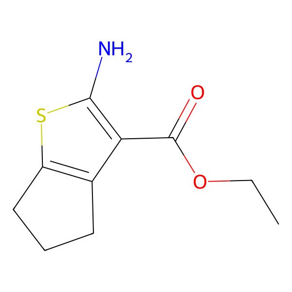 2D Structure of Ethyl 2-amino-5,6-dihydro-4H-cyclopenta[b]thiophene-3-carboxylate