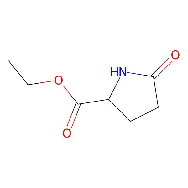 2D Structure of ethyl (2S)-5-oxopyrrolidine-2-carboxylate