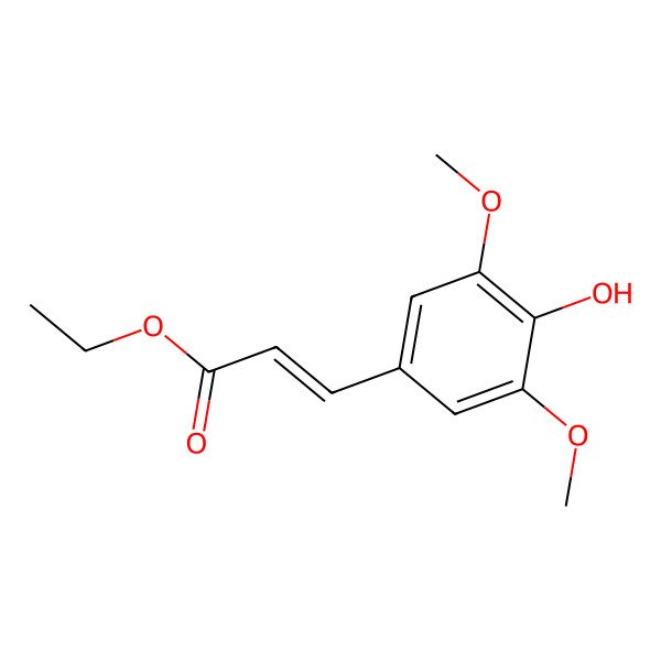 2D Structure of Ethyl 3-(4-hydroxy-3,5-dimethoxyphenyl)prop-2-enoate 2D Structure of Ethyl 3-(4-hydroxy-3,5-dimethoxyphenyl)prop-2-enoate