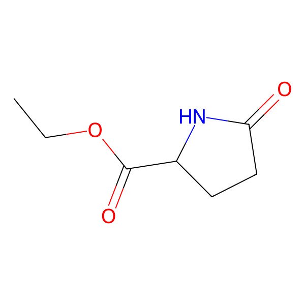 2D Structure of Ethyl 5-oxo-DL-prolinate