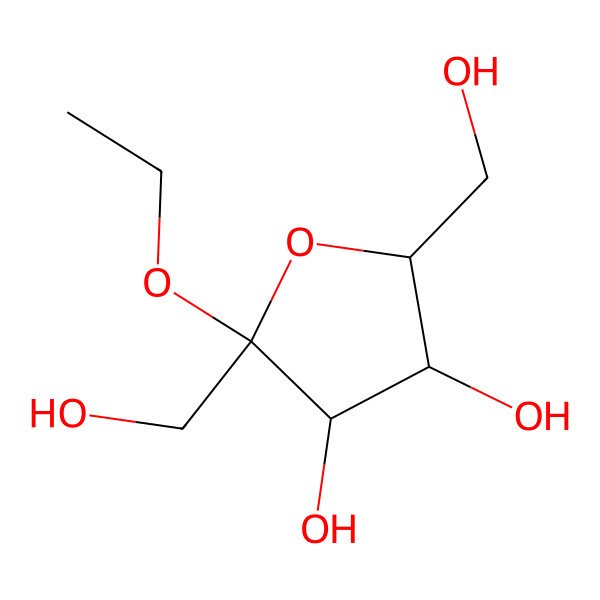 2D Structure of Ethyl alpha-D-fructofuranoside 2D Structure of Ethyl alpha-D-fructofuranoside