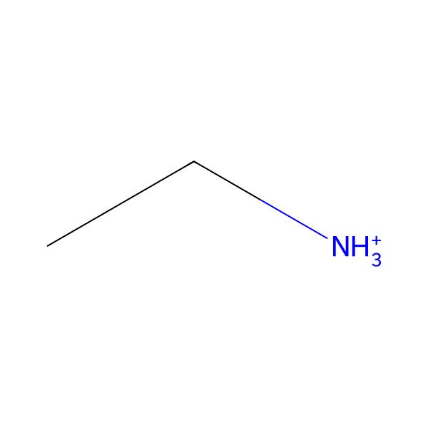 2D Structure of Ethylaminium