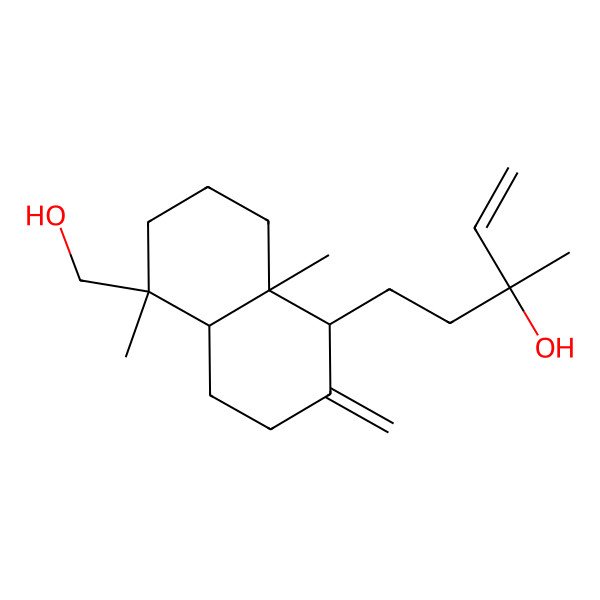 2D Structure of (3S)-5-[(1S,4aS,5R,8aR)-5-(hydroxymethyl)-5,8a-dimethyl-2-methylidene-3,4,4a,6,7,8-hexahydro-1H-naphthalen-1-yl]-3-methylpent-1-en-3-ol