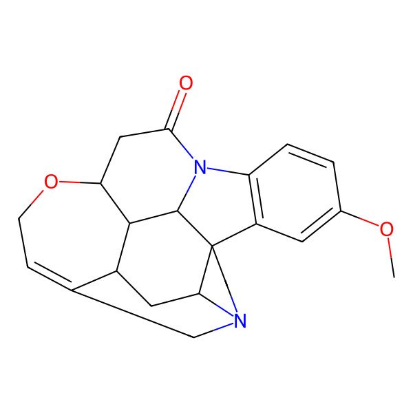 2D Structure of 10-methoxy-4a,5,5a,7,8,13a,15,15a,15b,16-decahydro-2H-4,6-methanoindolo[3,2,1-ij]oxepino[2,3,4-de]pyrrolo[2,3-h]quinolin-14-one
