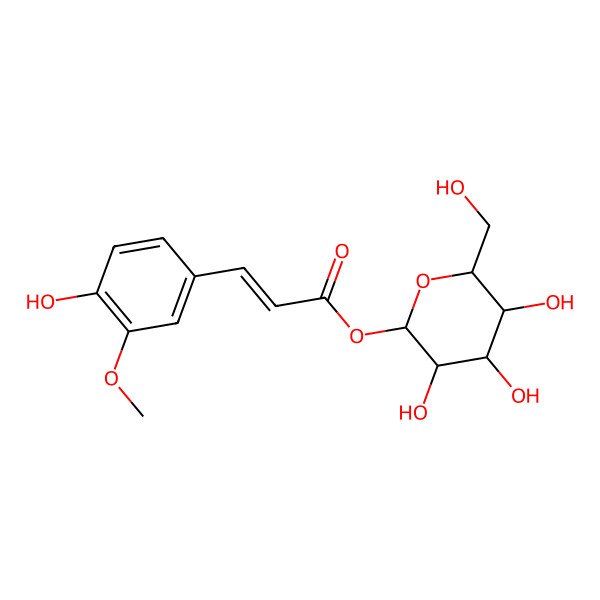 2D Structure of Ferulic acid glucoside 2D Structure of Ferulic acid glucoside