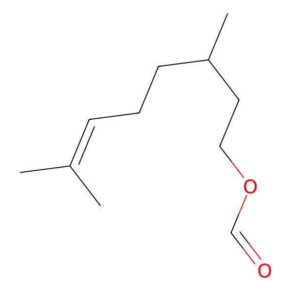 2D Structure of Formic acid 3,7-dimethyl-oct-6-en-1-yl ester