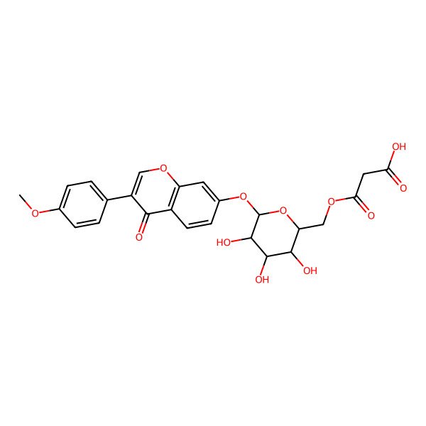 2D Structure of Formononetin 7-O-glucoside-6''-O-malonate