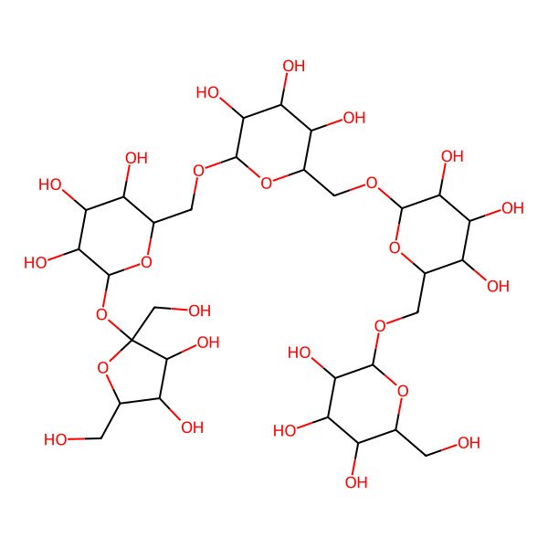 2D Structure of Gal(b1-6)Gal(a1-6)Gal(b1-6)Glc(a1-2b)Fruf 2D Structure of Gal(b1-6)Gal(a1-6)Gal(b1-6)Glc(a1-2b)Fruf