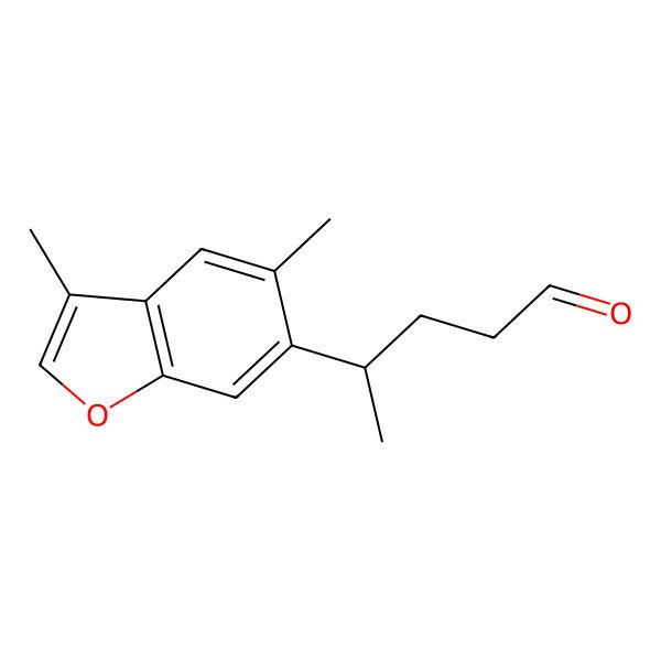 2D Structure of gamma,3,5-Trimethyl-6-benzofuranbutanal